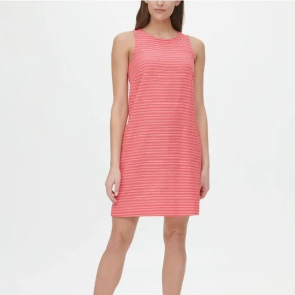 tommy hilfiger pink striped dress Girls Tommy Hilfiger Dark Pink Stripe Dress With Pockets-size 16